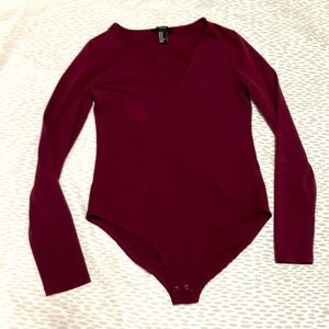 Red long sleeve bodysuit
